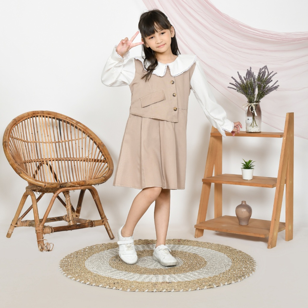 RB SALWA - Dress anak perempuan elegan umur 5 sampai 12 tahun korean style mini dress / long dress