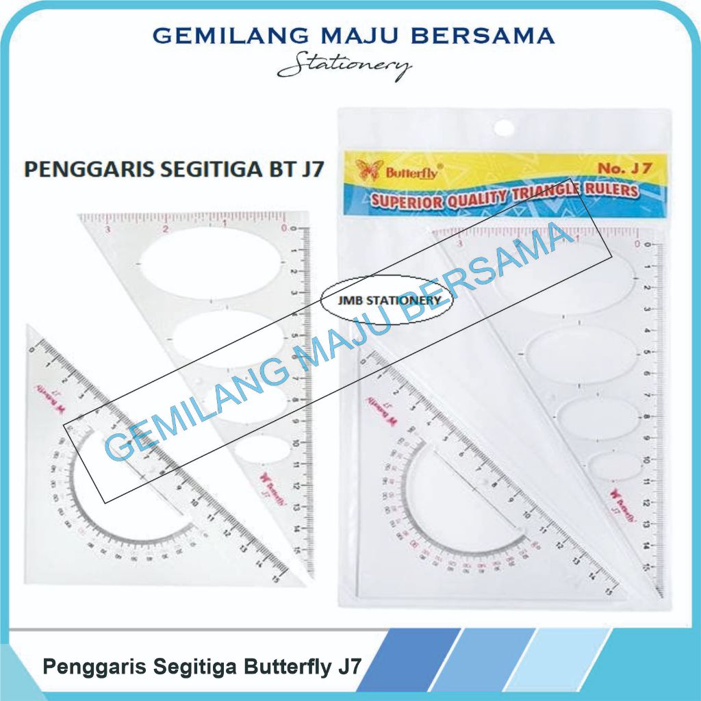 

Penggaris Butterfly Segitiga No. 7 / J-7