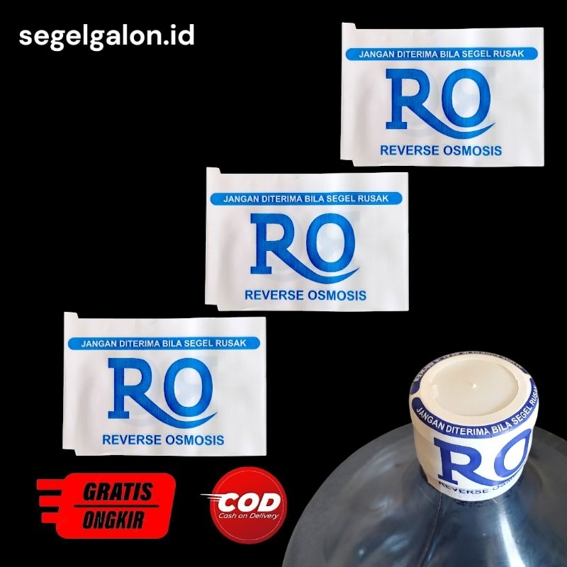 Segel Galon RO Putih New Tulisan Biru