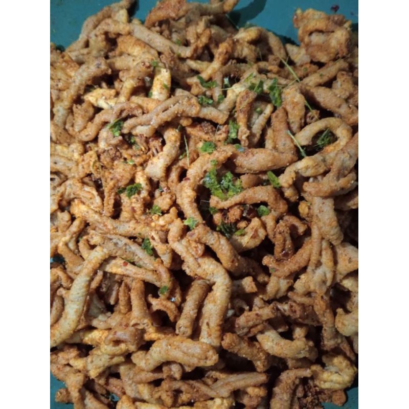 

Usus ayam crispy Extra pedas daun jeruk