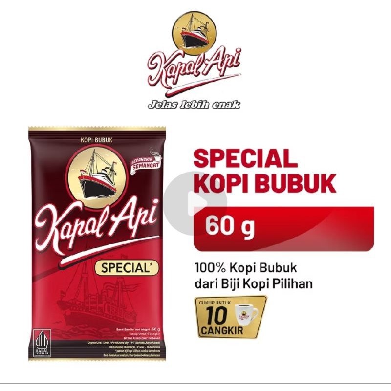 

KOPI KAPAL API SPESIAL 60gr (sachet}