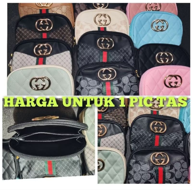 Tas Gucci Handbag Kosmetik Dompet Wanita Mini Canvas Super Praktis