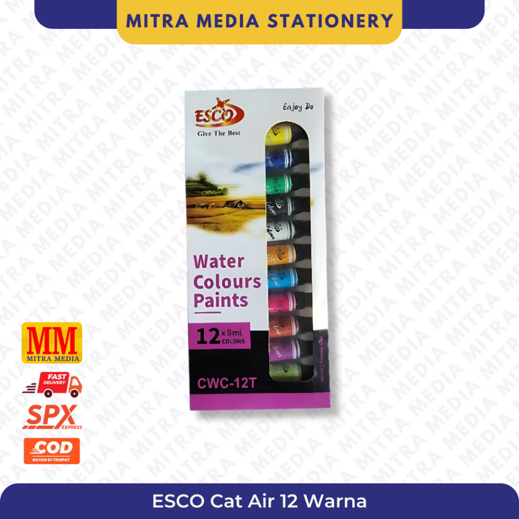 

CAT AIR ESCO 12 COLOURS | CAT ESCO WATER COLOUR | CAT AIR 12 WARNA | CWC-12T