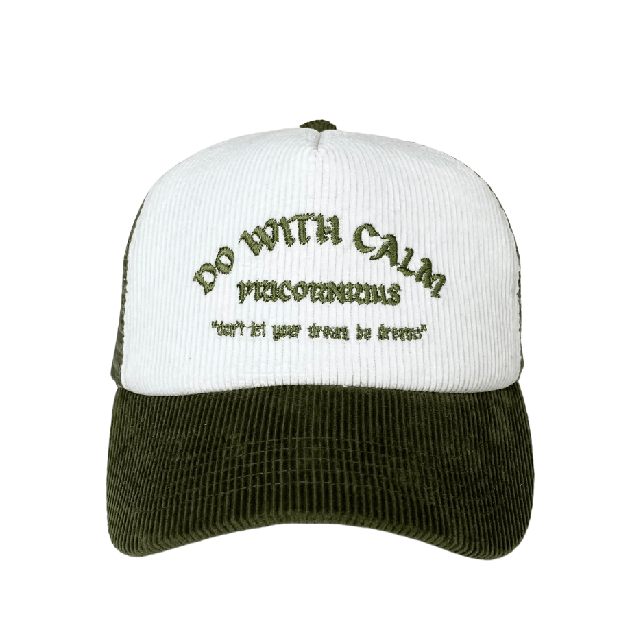 Topi Jaring Corduroy Trucker Army DO WITH CALM Pricorn