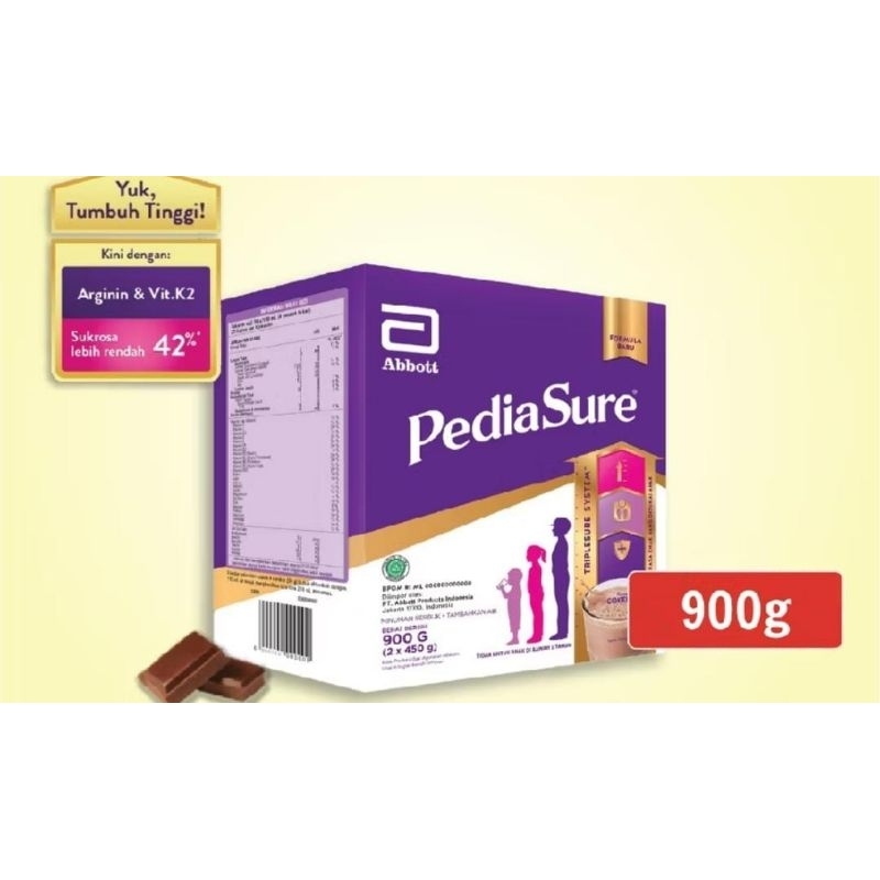 

PEDIASURE COKLAT 900 GR free PENGUKUR TINGGI Exp bulan Oktober 2025