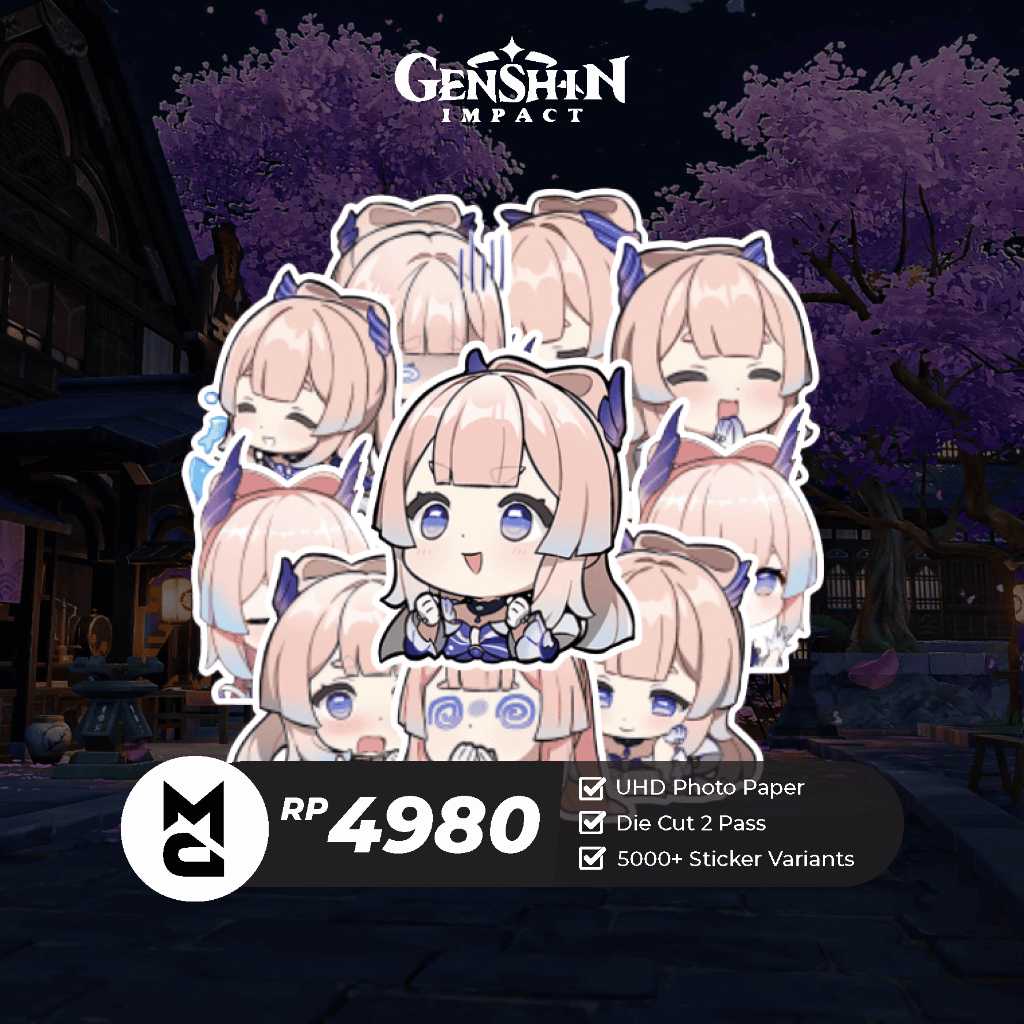 

Sticker Genshin Impact Kokomi Sticker Anime Aesthetic Lucu Sticker Helm Laptop Motor Hp