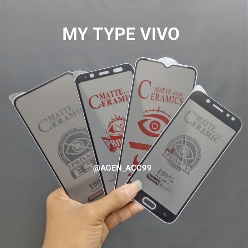 TEMPER GLASS ANTI-SPY VIVO V23 5G/V23E/V27 5G/V27E +PELINDUNG LAYAR