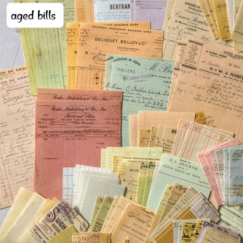 

100 lembar material paper kertas dekor jurnal scrapbook diy RJ4