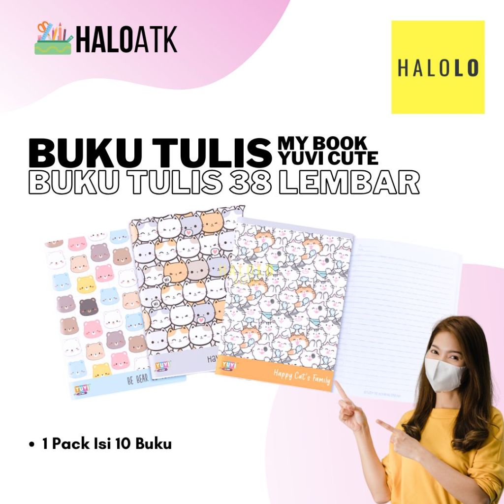 

Buku Tulis My Book Yuvi Cute Buku Tulis 38 Lembar 1 Pack Isi 10 Buku