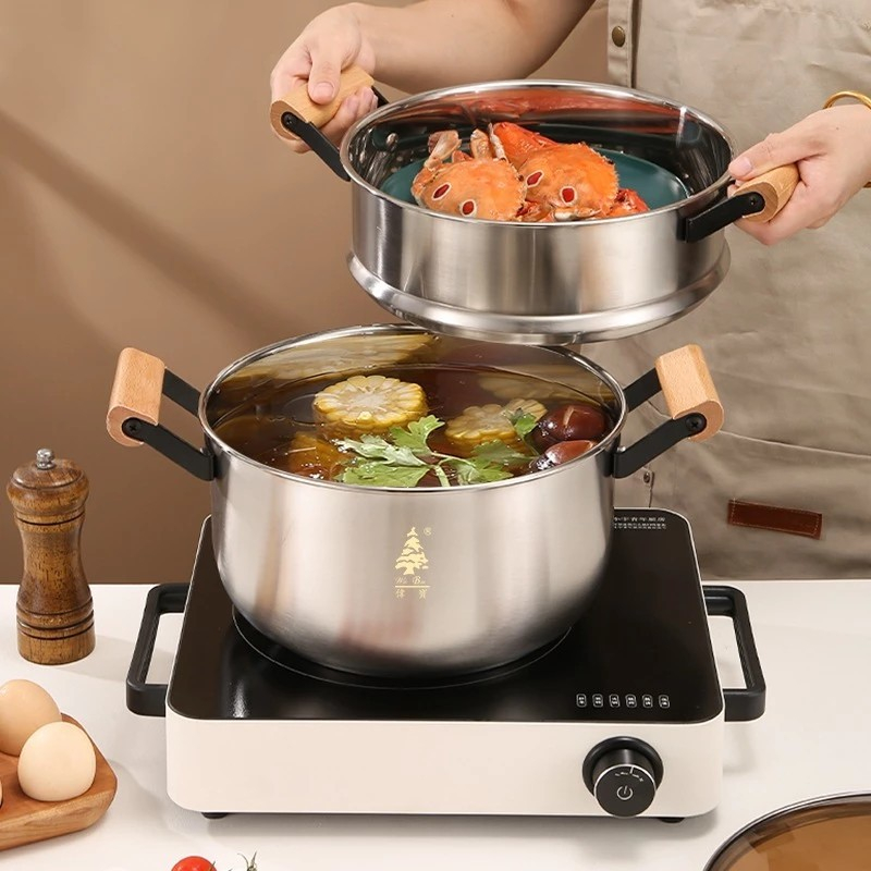 Panci Kukus Stabella / Panci Stainless Steel / Panci Kukus 28cm Tebal