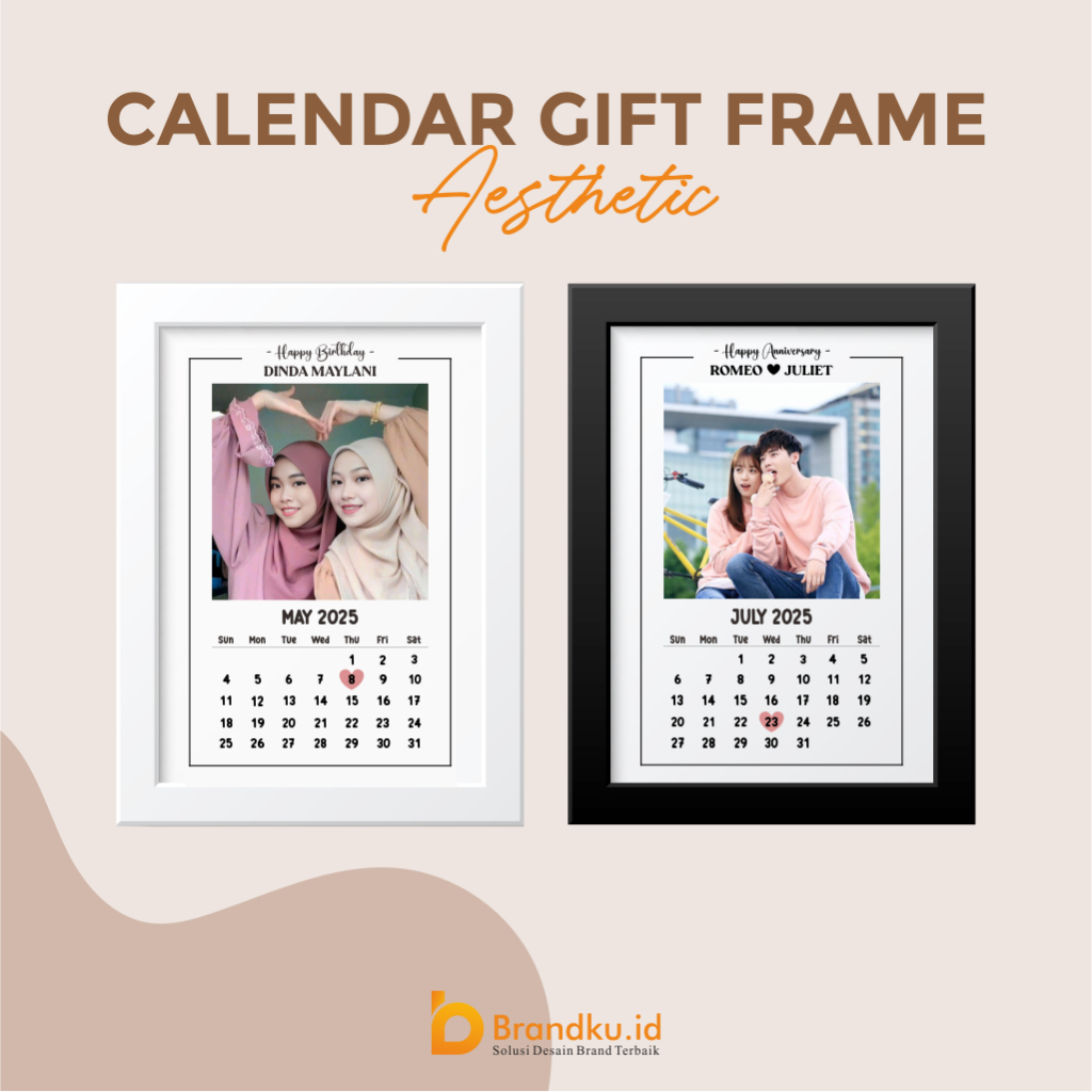 BINGKAI HADIAH CUSTOM FOTO AESTHETIC ANTI PEC4H FOTO CALENDAR FRAME GIFT PHOTO CUSTOM AESTHETIC KALE