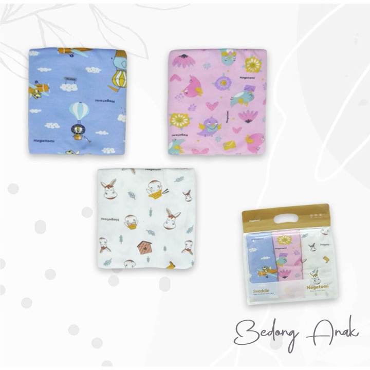 Mycoolcell Nagatomi - Bedong Bayi / Swaddle Motif Ukuran 110 X 90 Cm