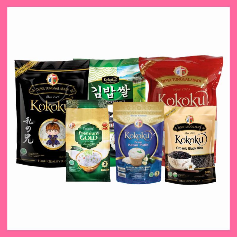 

beras kokoku merah hitam ketan basmati sushi 1 kg 2 kg