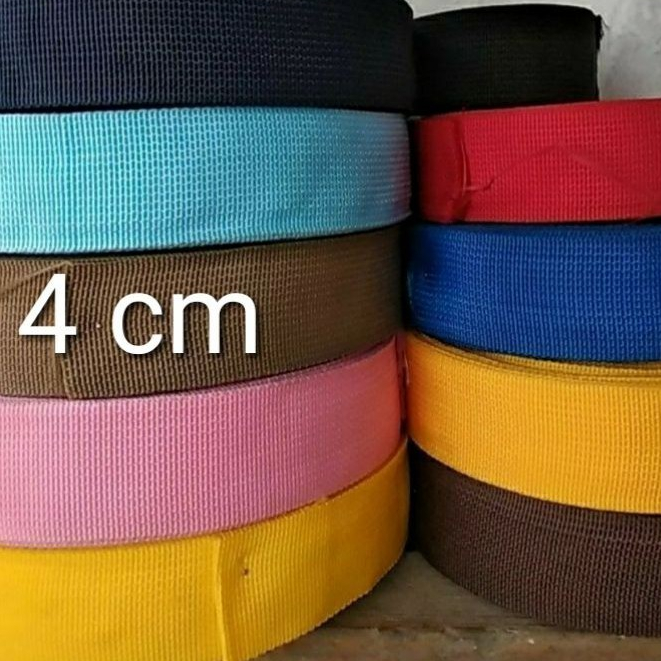 Jual tali Lisban / Webbing tas 4cm polos / per roll