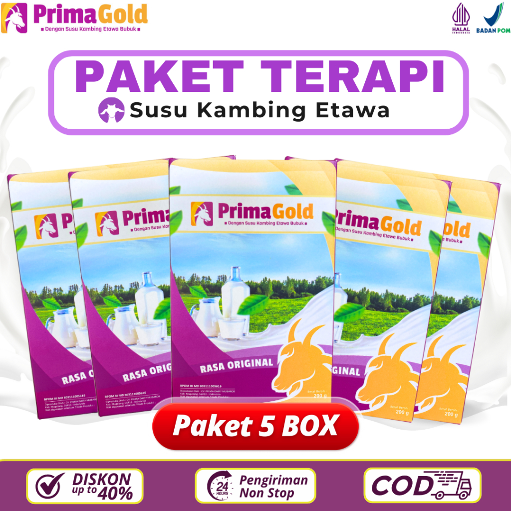 

PAKET TERAPI 5 BOX SUSU KAMBING ETAWA BUBUK PRIMAGOLD