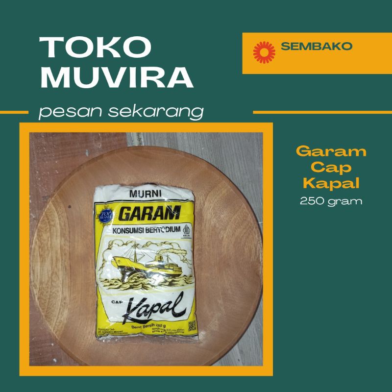 

Garam Cap Kapal 250 gram, Bandung