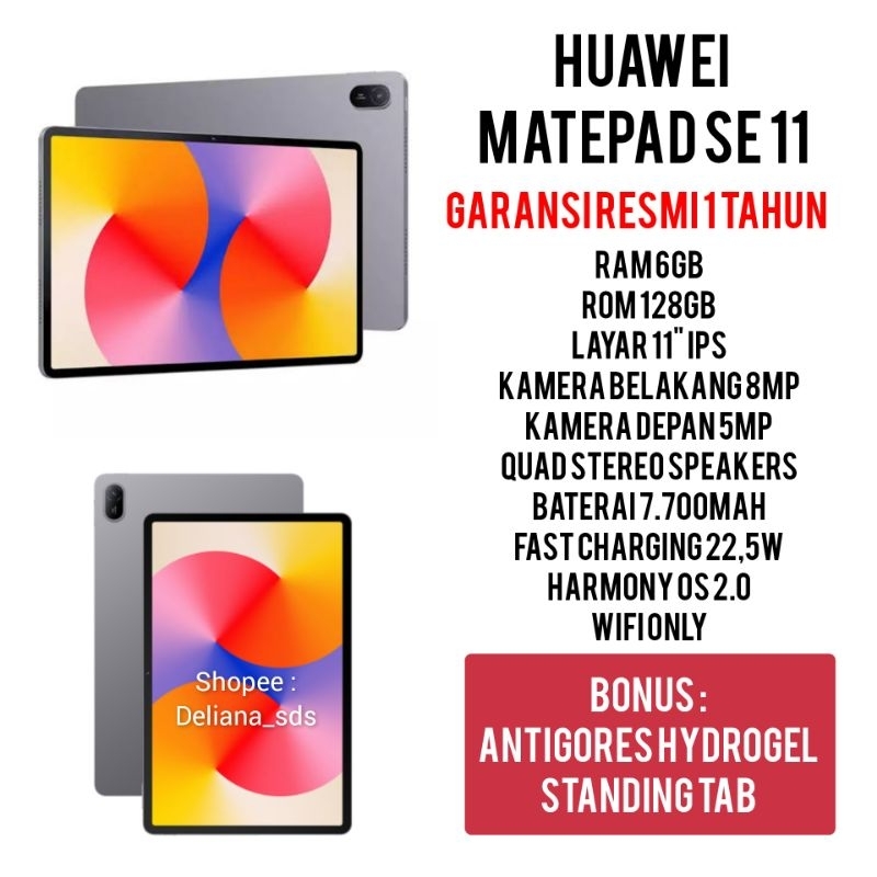 Huawei Matepad SE 11 6/128 Garansi Resmi 1 Tahun Huawei Mate Pad Se 11 Tab Huawei Matepad SE 11 Tabl