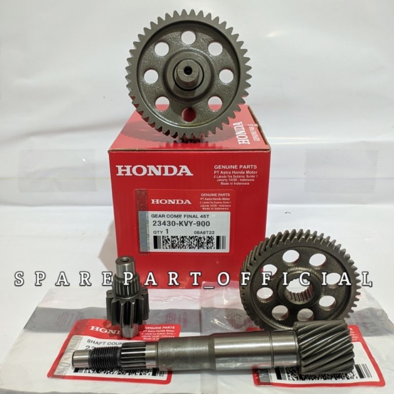 Gigi Rasio 1Set Original KVY Honda Motor Beat Karbu/Scoopy Karbu/Spacy Karbu/Vario Karbu