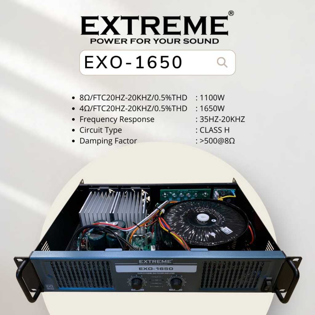 Power Amplifier EXTREME EXO-1650 2 Channel Original