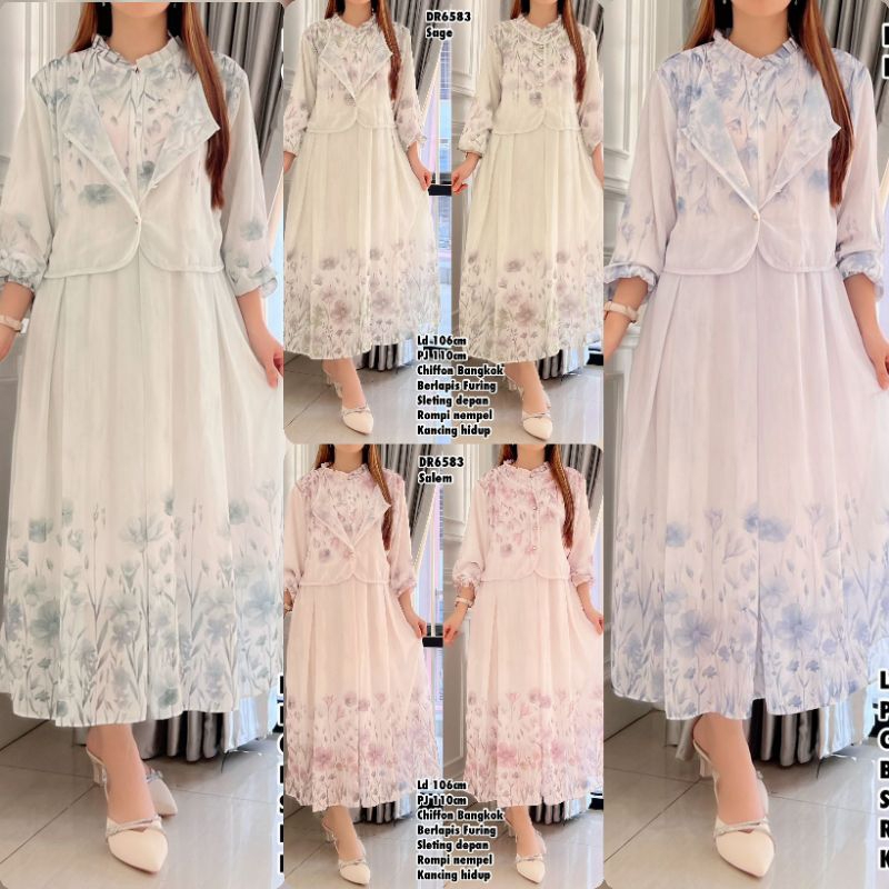 Dress DR6583 Dress Chiffon Bangkok - GO