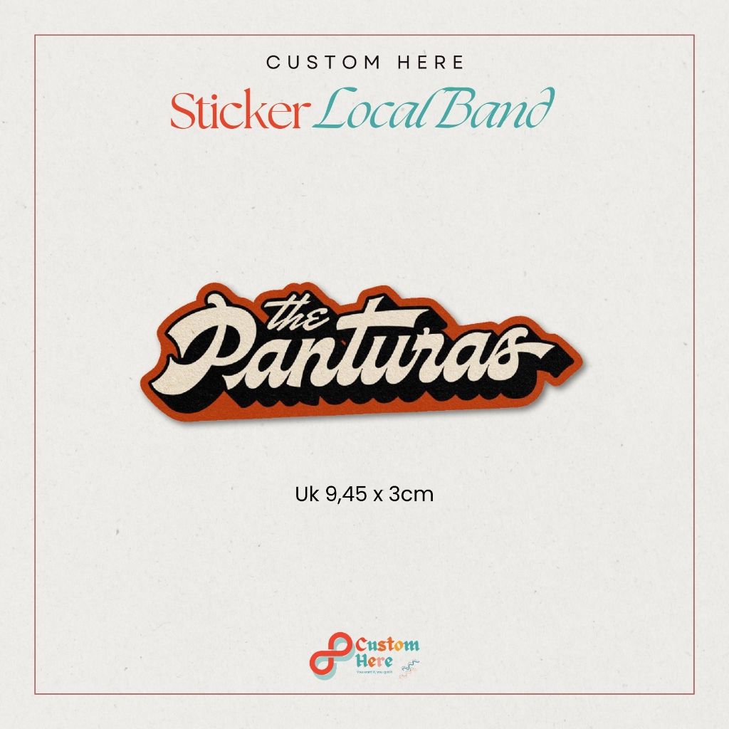 

[CUSTOM HERE ID] Sticker The Panturas stiker lokal band surf rock band indo