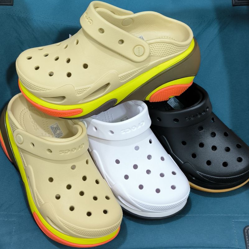 Crocs bubble crush original clog sepatu tinggi karet cewek wanita