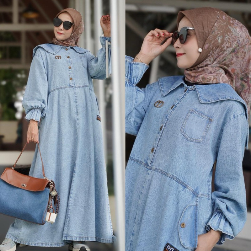 GYL maxi jeans - GYL gamis Denim