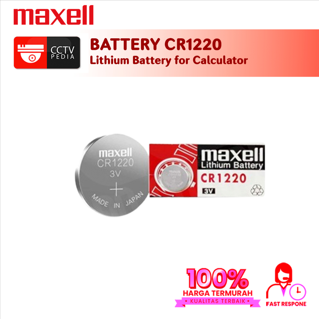 

MAXELL Battery CR1220 Lithium Battery for Calculator