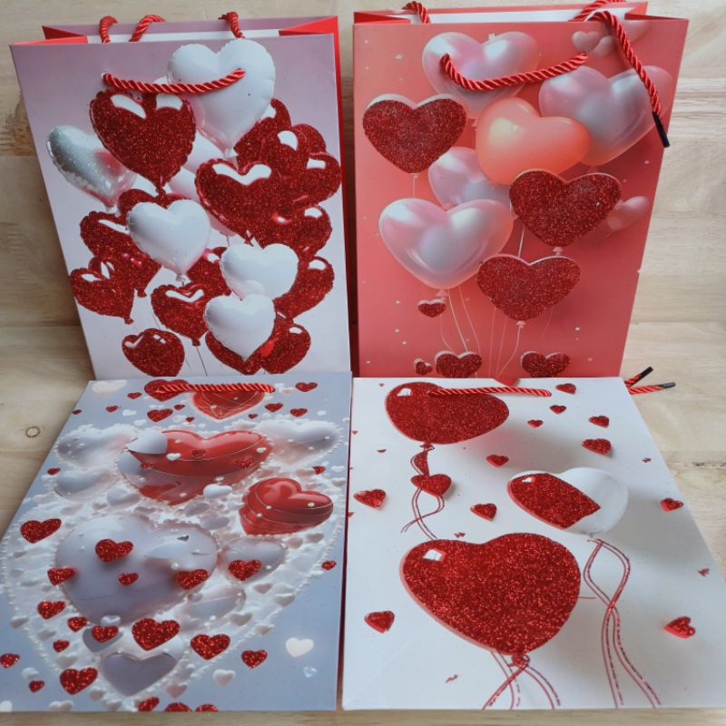 

Paperbag love valentine glitter 4218X2