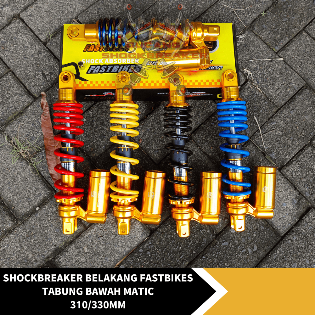 Shockbreaker shock belakang bebek matic universal tabung bawah ukuran 310mm 330mm mio beat vario sco