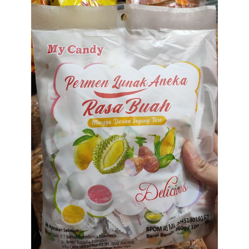 

kantong permen susu 4 rasa buah