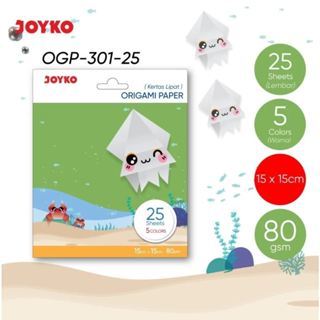 

(ncs) Joyko Origami Paper Kertas Lipat Polos Warna Warni Isi 25 Lembar 2 Sisi Paper Besar Sedang Kecil