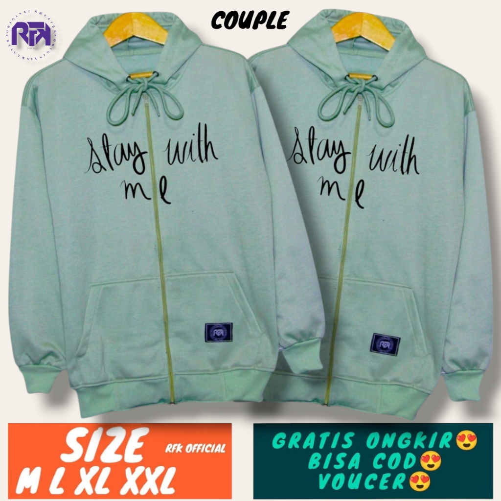 jaket couple pasangan / jaket sleting couple pasangan 2 pcs / hoodie couple / jaket copelan pasangan