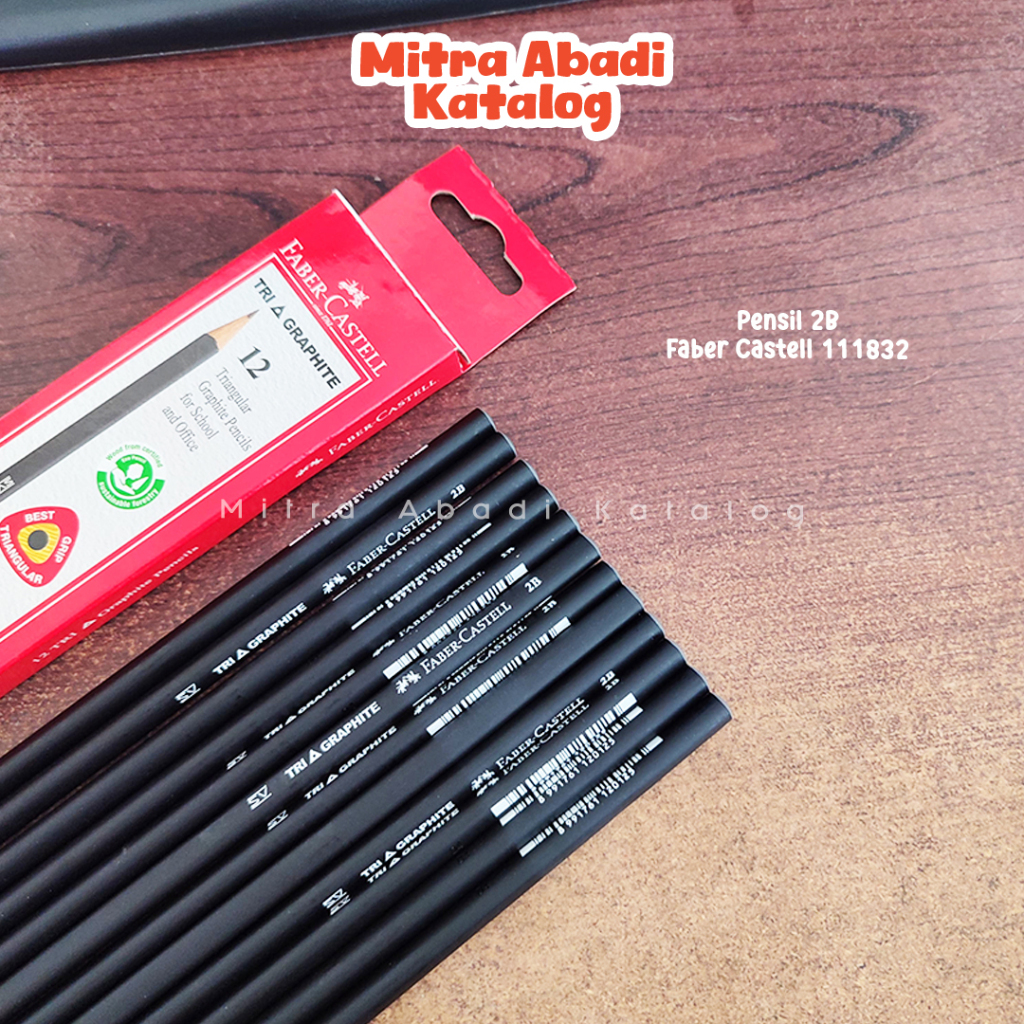 

(1 PCS) PENSIL 2B FABER CASTELL TRI GRAPHITE 111832 / original pencil kayu pena menulis graphite menggambar sket sketch anak alat tulis sekolah kuliah atk kantor stationery murah / mitra abadi katalog jogja