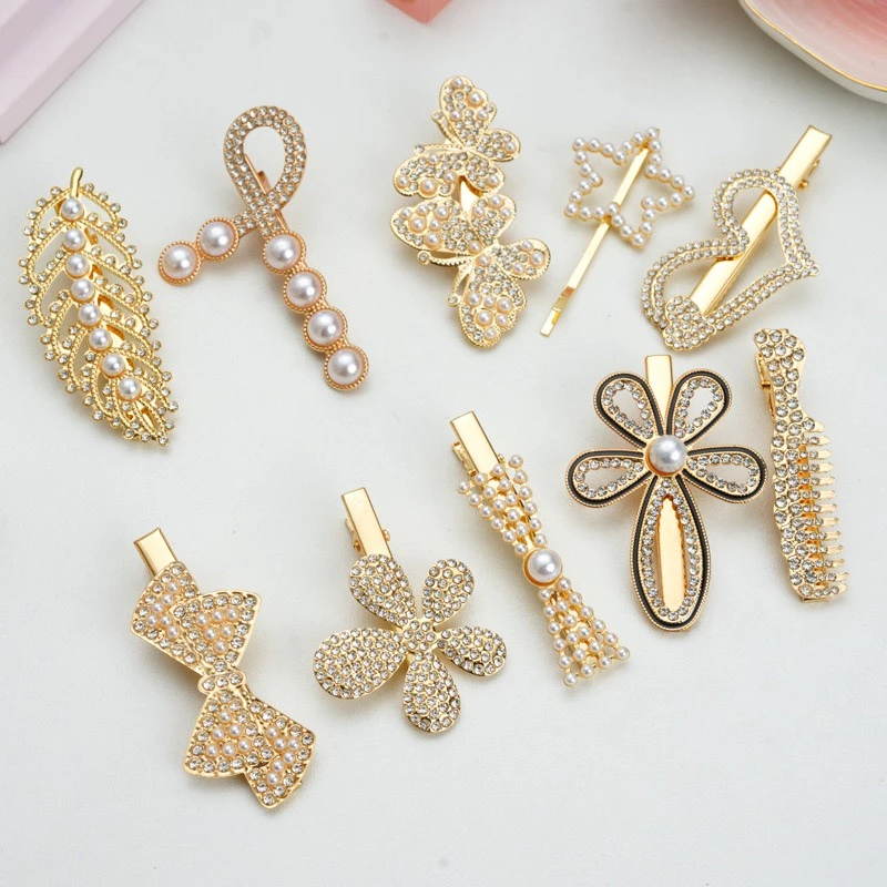 [UC] JEPIT RAMBUT MUTIARA CRYSTAL MODEL KOREA / AKSESORIS JEPITAN RAMBUT FASHION KOREA PEARL