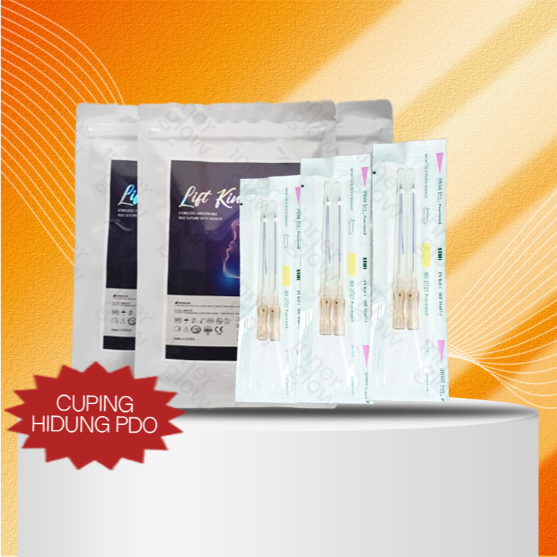 [Full Pack Isi 10] Lift King Benang Hidung Cuping Needle 19G x 38mm, 50mm, 60mm