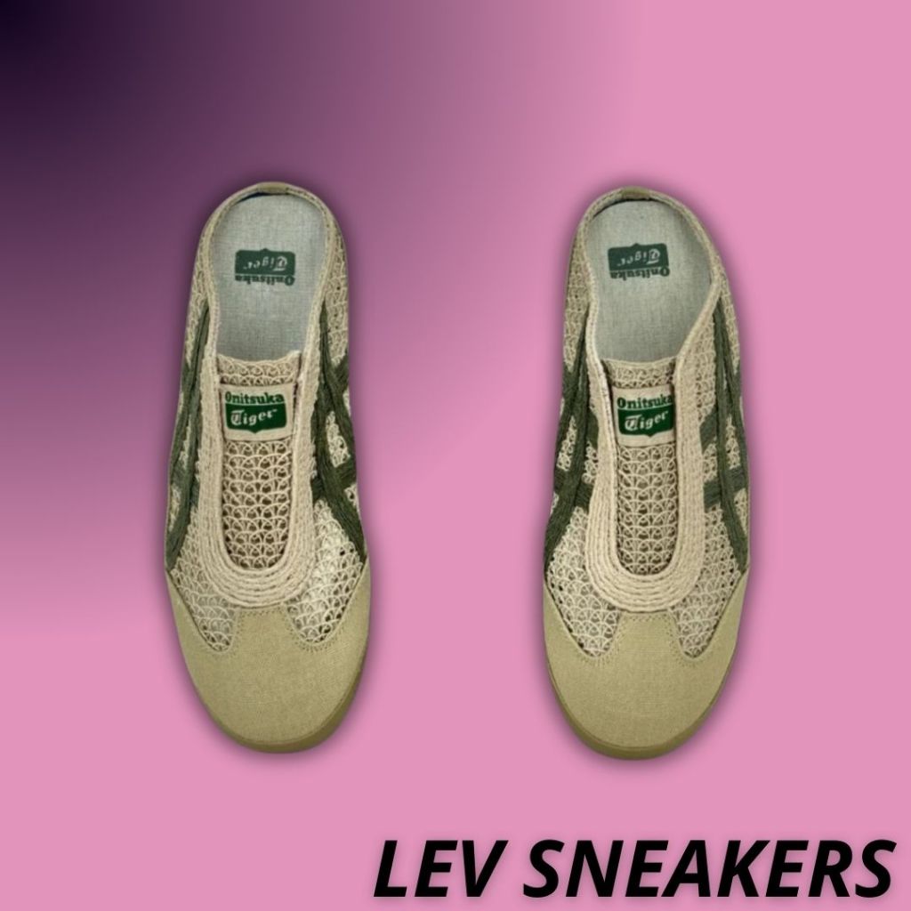 Sepatu Onitsuka Mexico 66 Sabot Beige Green