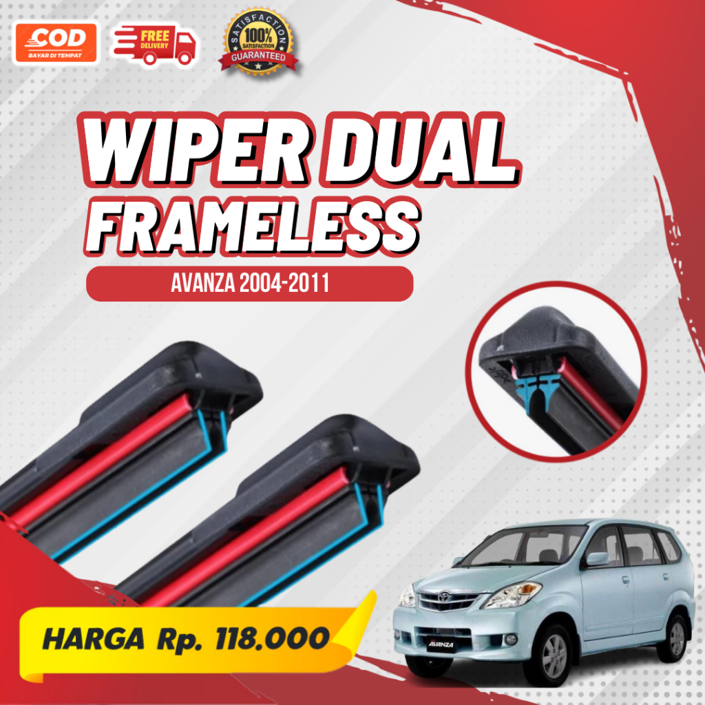 Wiper Dual Karet AVANZA 2004-2011 20-16 INCI