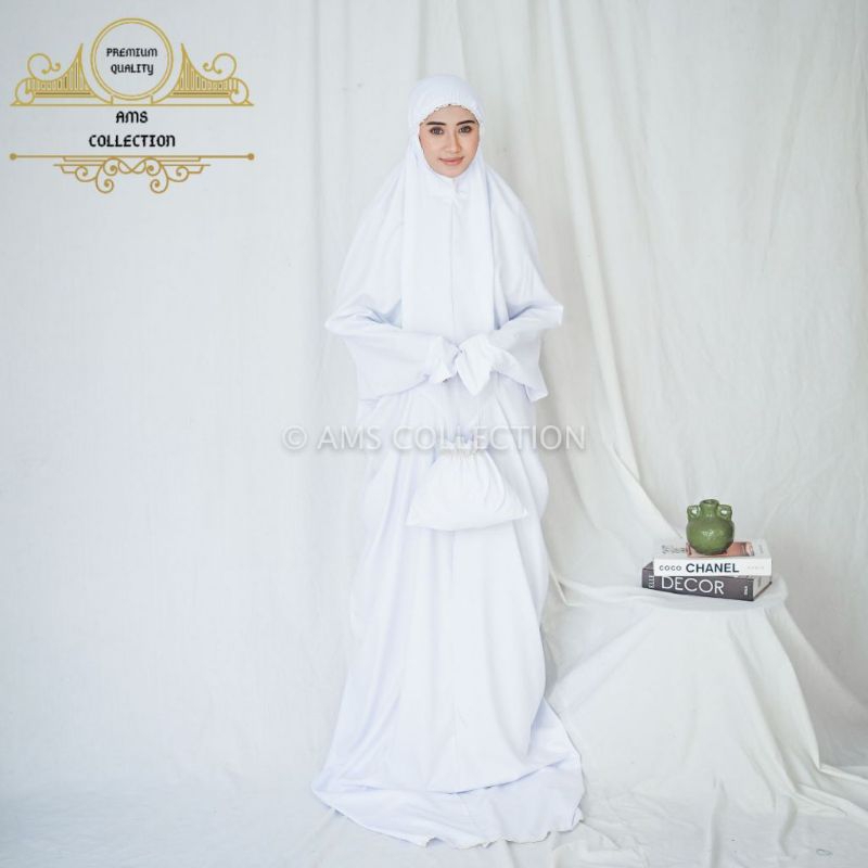 Amirashopkdr Mukena Terusan Mukena Lonjoran Mukena Polos Mukena Putih Dewasa