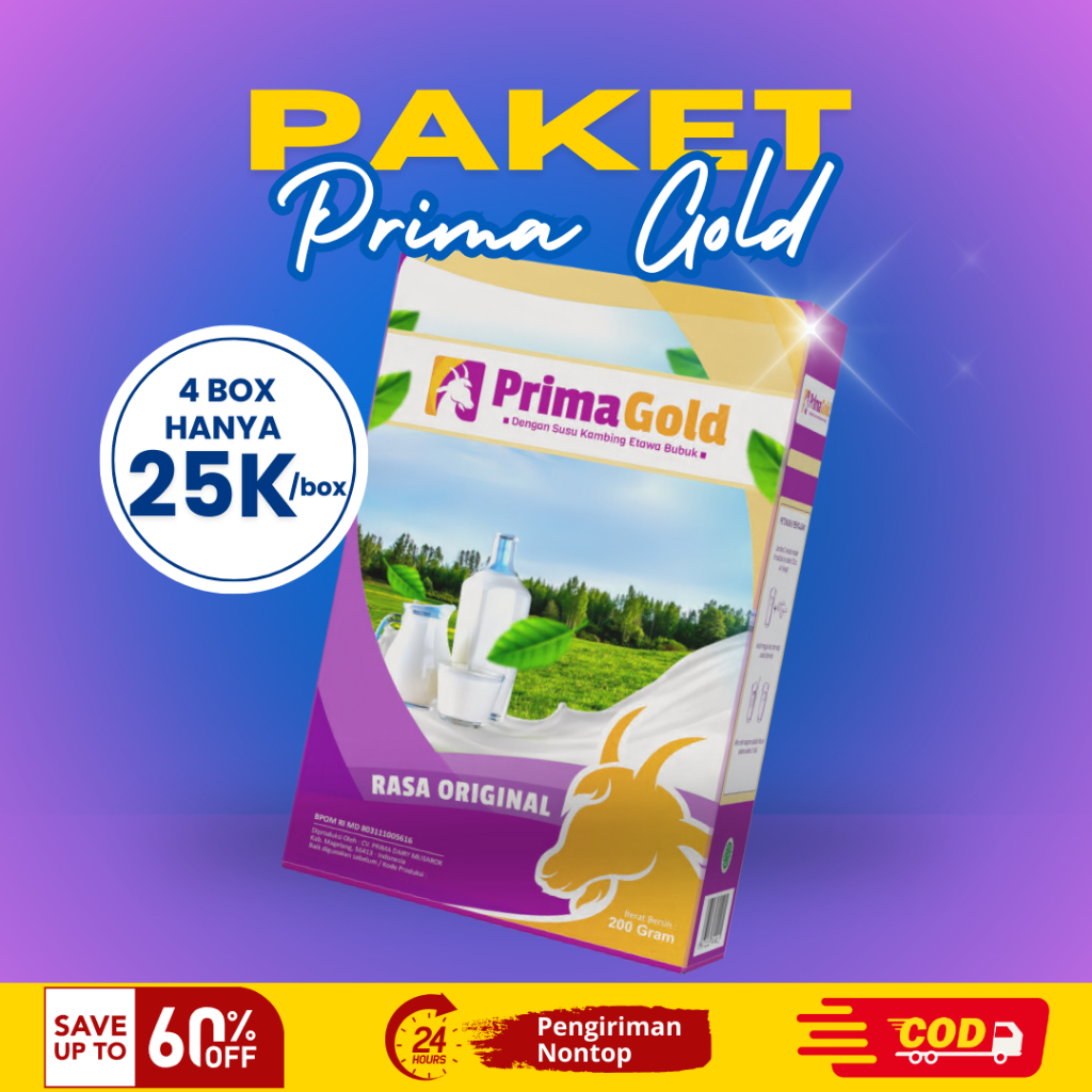 

PRIMAGOLD SUSU KAMBING ETAWA BUBUK | PRIMA GOLD