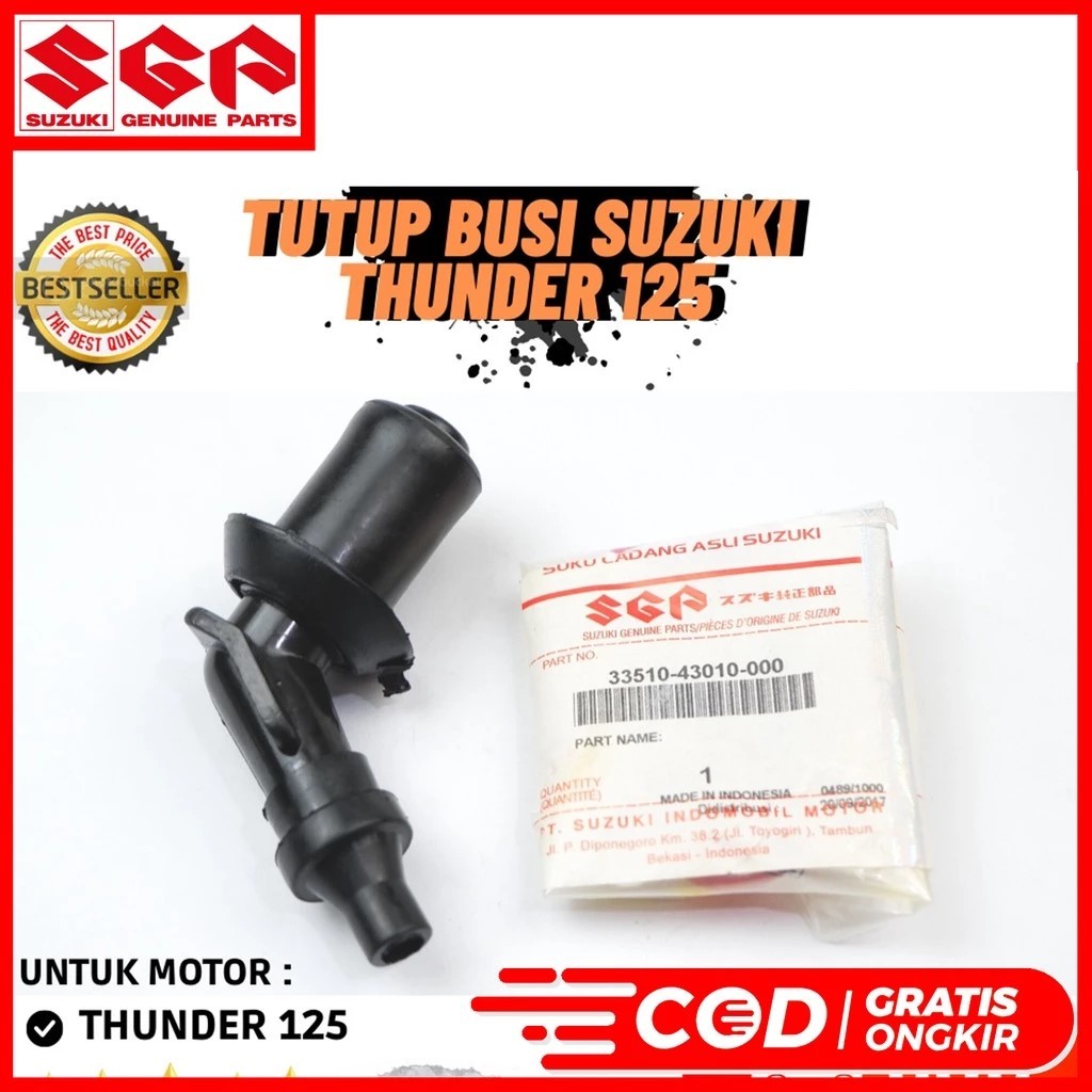 TUTUP BUSI KEPALA BUSI CANGKLONG BUSI SUZUKI THUNDER 125 OLD LAMA 12760-12F50-000