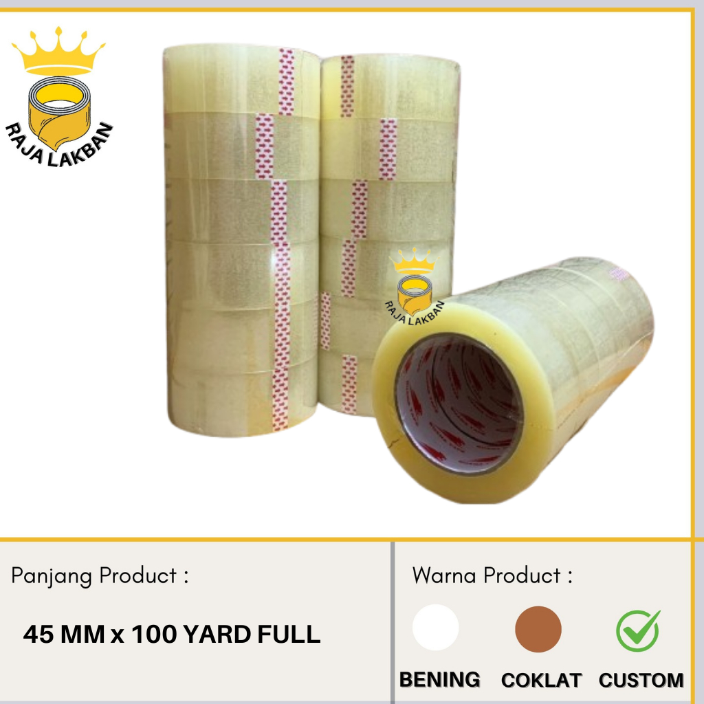 

Lakban Bening - Lakban Coklat Buana Tape 45mm x 100 Yard Full (Slop)