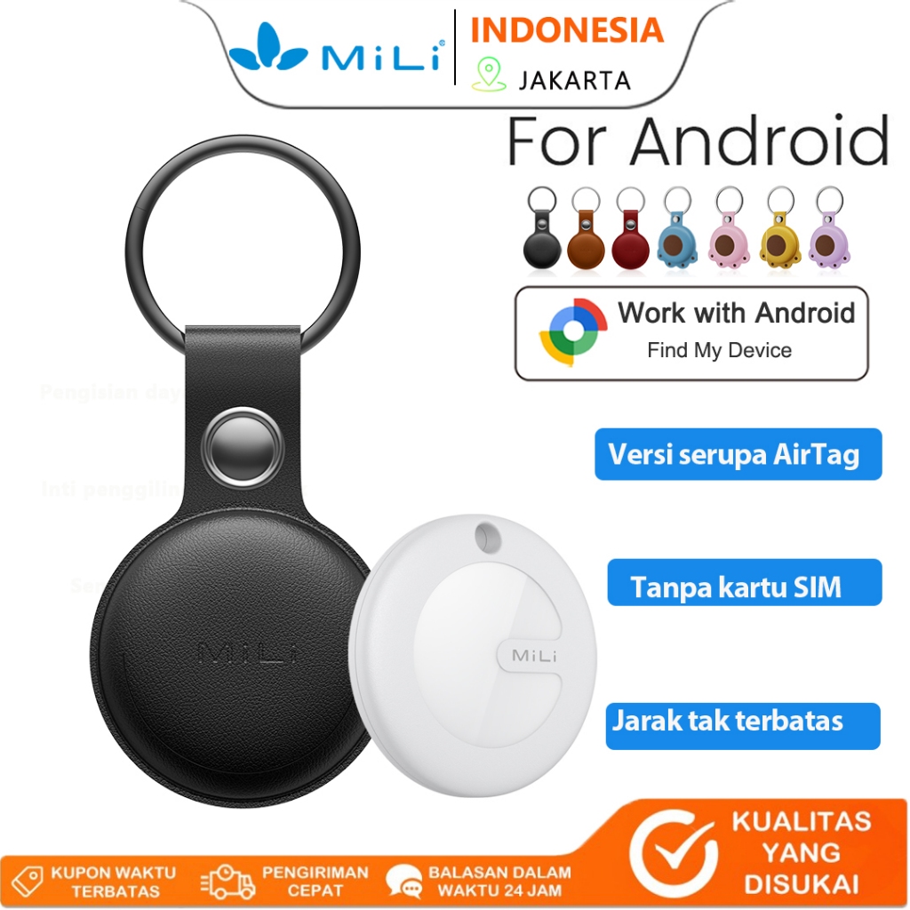 41XC Mili Mitag Gps Kecil Mini Anti Lost, Smart Tag Pencari Kunci Motor & Barang Hilang