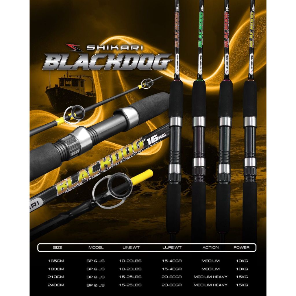 Joran SB2 Daido BLACK DOG Bahan Fiber, Ready Varian Full Eva dan Model Japan Style (warna random)