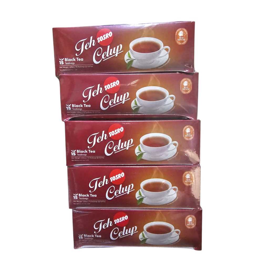 

Paket Teh Celup Sosro Black Tea 5 BOX isi 15 Kantong