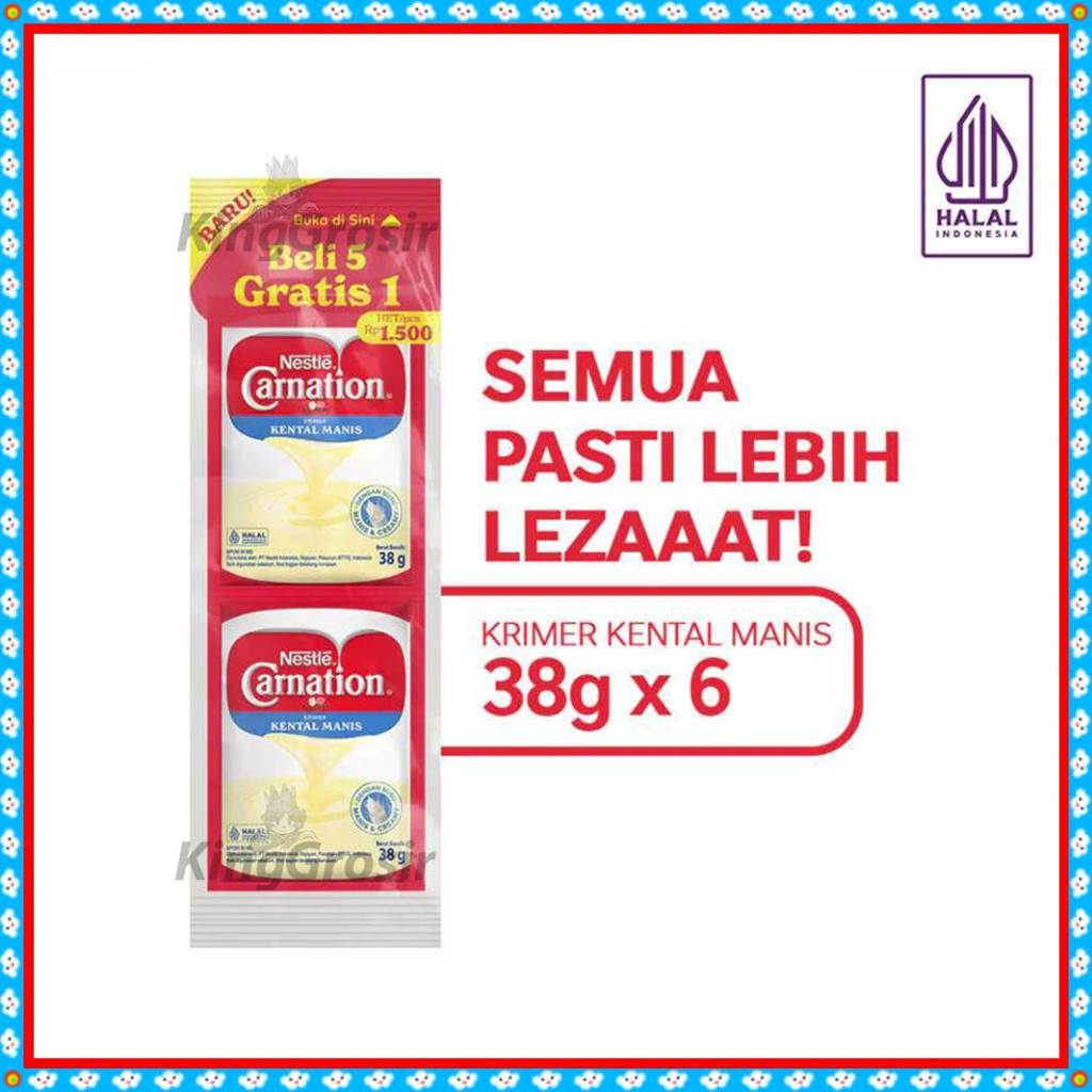 

Nestle Carnation Kental Manis Renceng 6x38gr / Carnation Krimer Kental Manis