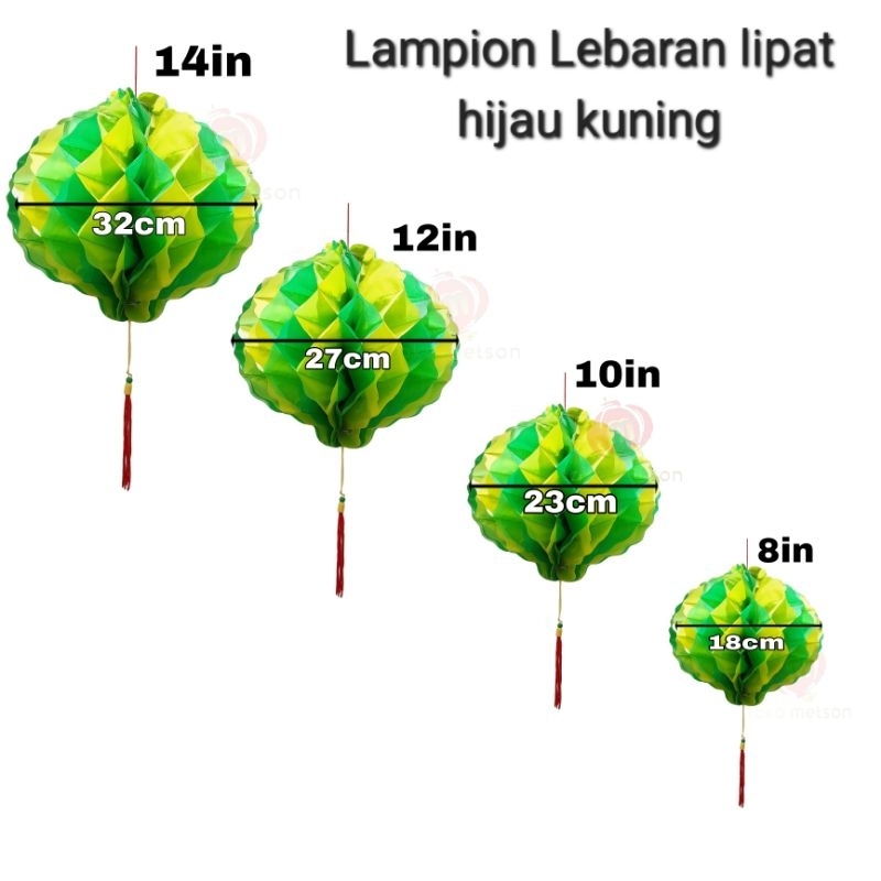 Lampion lebaran lipat honeycomb