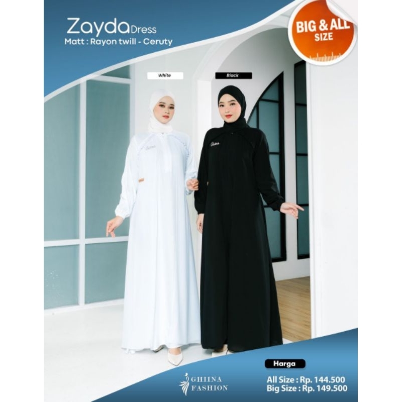 ZAYDA DRESS BY GHIINA FASHION | UKURAN ALL SIZE DAN BIG SIZE