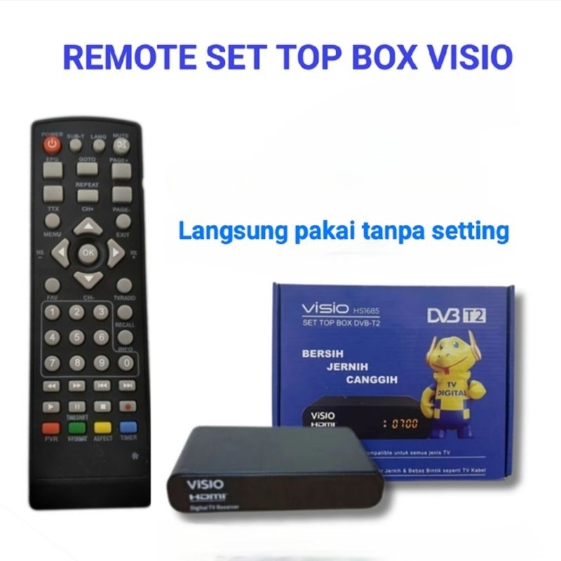 remote stb VISIO remot set top box visio DVB T2