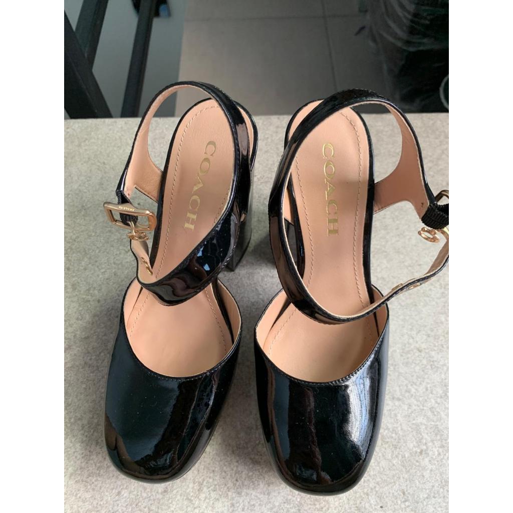 Sepatu Heels Wanita Preloved Merk COACH Original, heels 12cm